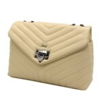 FERETTI - QUILTED FLAP BAG BEIGE