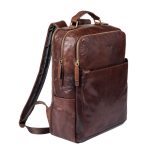 FERETTI - Leather Backpack - Cognac / Brown