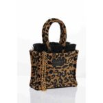 SORENA - LEOPARD Velvet Brown Mini Tote