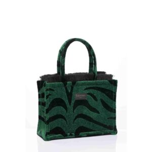 SORENA - ANIMAL Velvet Petrol Medium Tote
