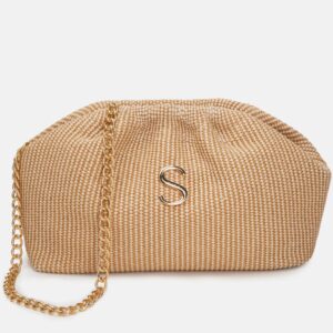 golden beige pouch bag