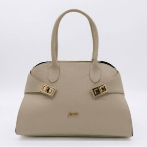 beige handbag medium with handles