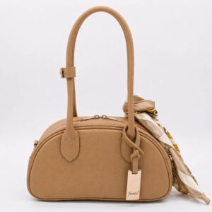 camel top handle handbag