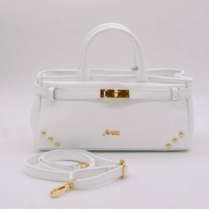 white gold handbag