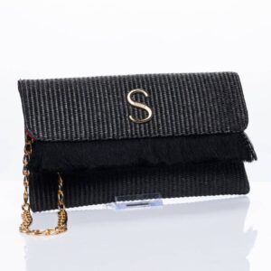 black clutch bag