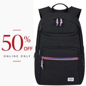 black backpack laptop