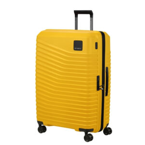 large yellow luggage