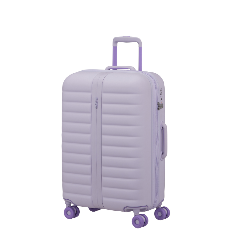 purple luggage medium