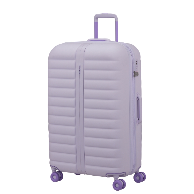 purple luggage large